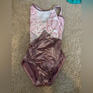Elegant Pink and White Women's leotard